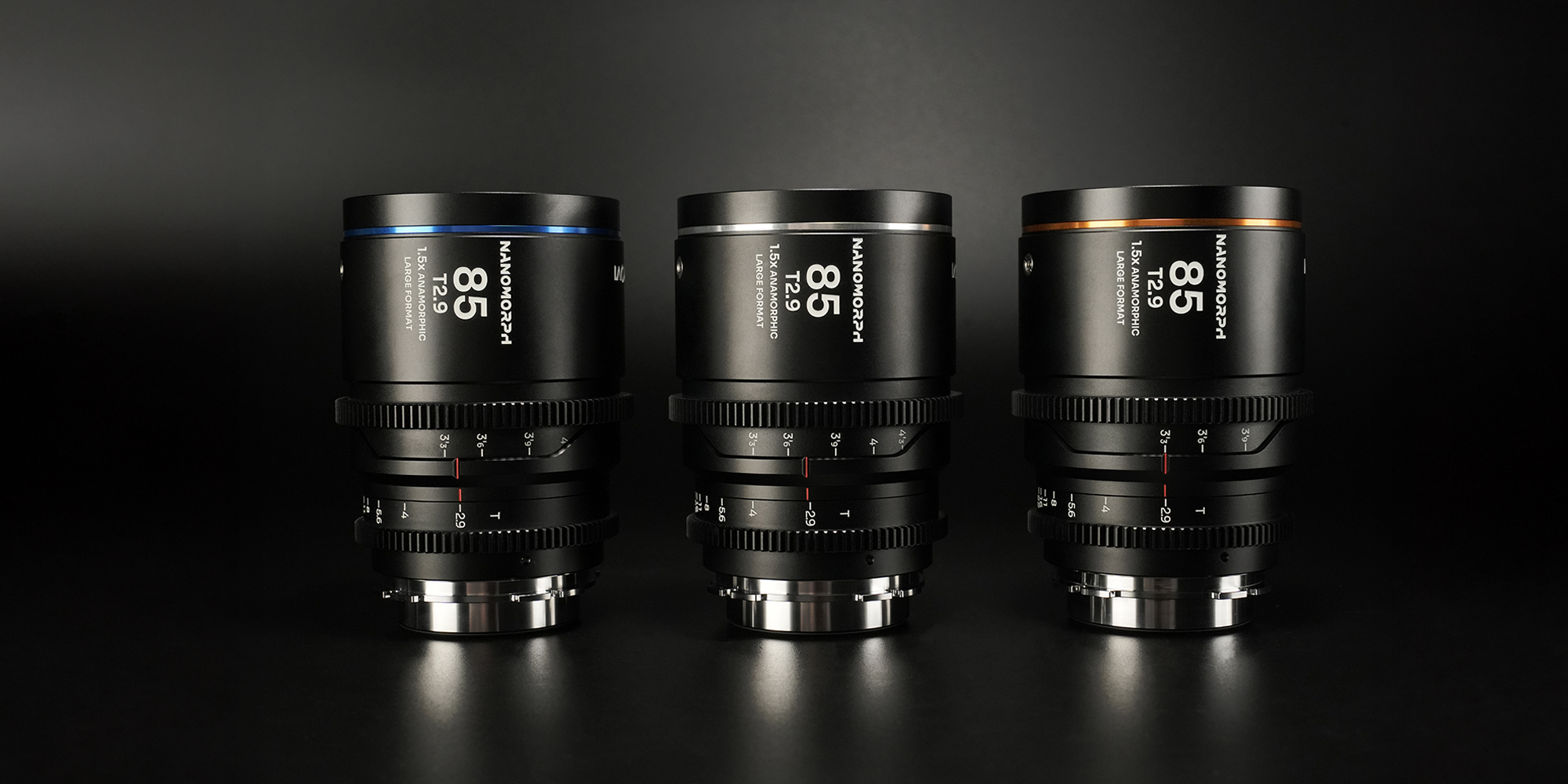 Obiektyw Laowa Nanomorph 85 mm T2,9 1,5x LF do Arri PL / Canon EF w 3 różnych wersjach koloru flary